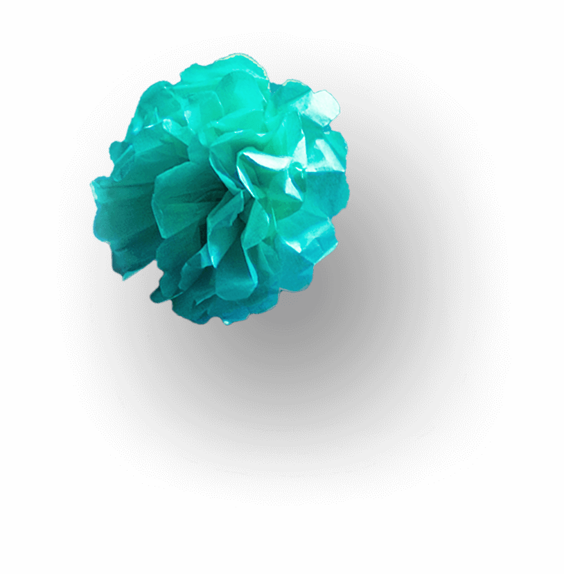 Teal flower
